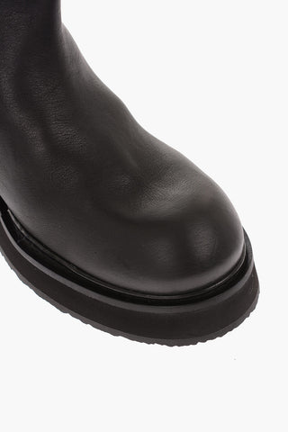 Coated Leather Side Zipped BEREK Ankle Boots