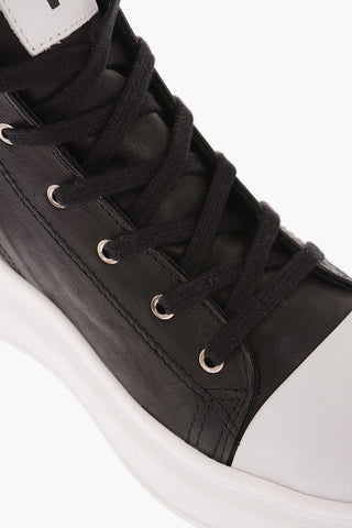 Leather Platform Sole High Sneakers