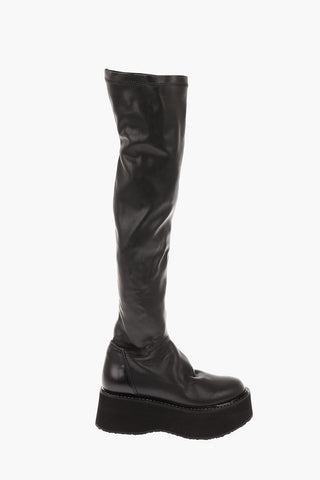 Leather Platform Sole SUKIE Over the Knee Boots