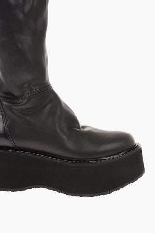 Leather Platform Sole SUKIE Over the Knee Boots
