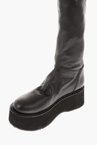 Leather Platform Sole SUKIE Over the Knee Boots