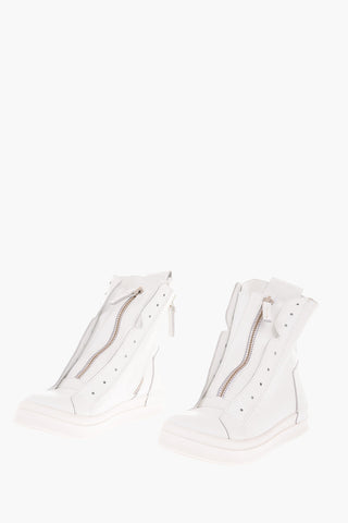 Solid Color Unstructured High Sneakers