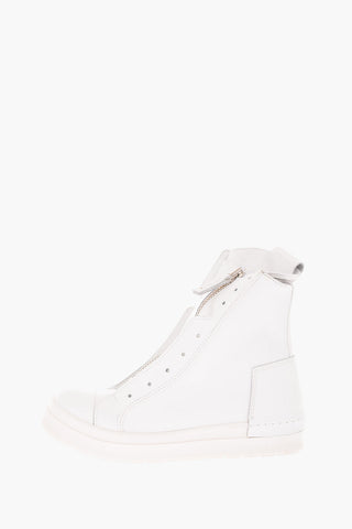 Solid Color Unstructured High Sneakers