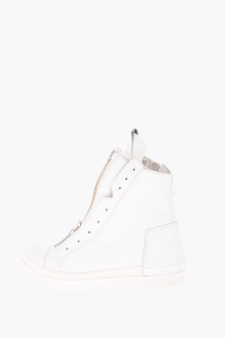 Solid Color Unstructured High Sneakers
