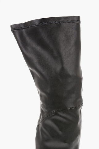 Leather Contrast Sole Over the Knee Sneakers