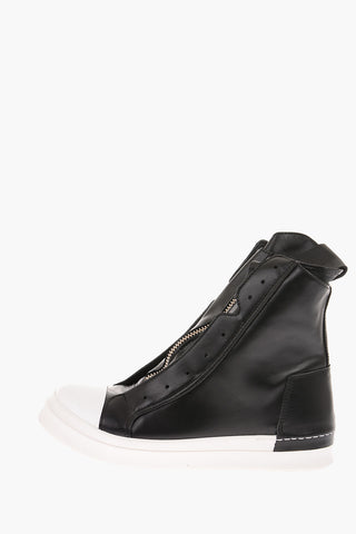 Contrast Sole Unstructured High Sneakers