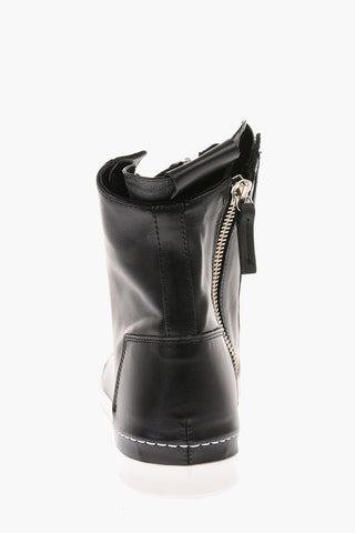 Contrast Sole Unstructured High Sneakers