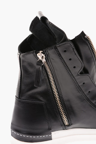 Contrast Sole Unstructured High Sneakers