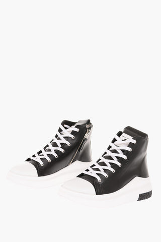 Leather Platform Sole High Sneakers