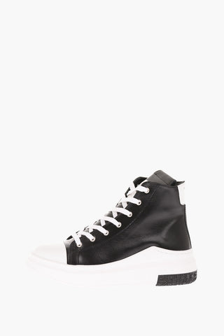 Leather Platform Sole High Sneakers