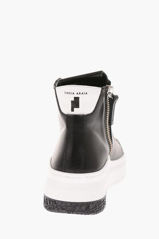 Leather Platform Sole High Sneakers