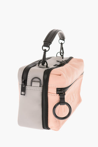 Leather KUB8 FUTURAH pochette with shoulder strap