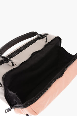 Leather KUB8 FUTURAH pochette with shoulder strap