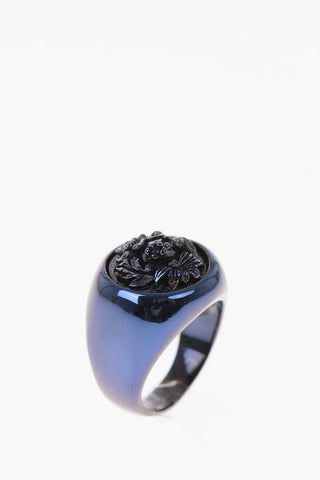 BLACK GOLD Floral Design FOLIAGECHEVALIER Ring