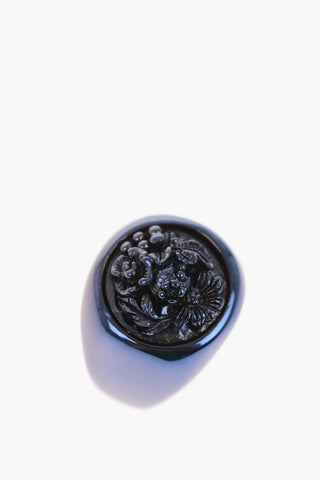 BLACK GOLD Floral Design FOLIAGECHEVALIER Ring