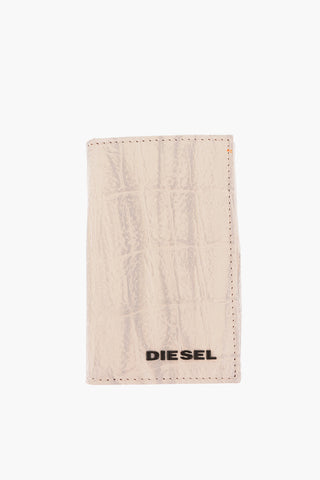 Leather Key Holder with Crocodile Print