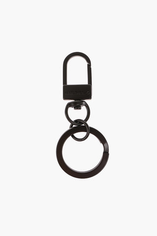 Leather Key Holder with Crocodile Print