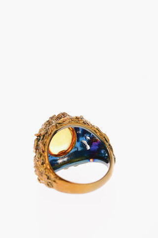 BLACK GOLD RONNY-DEEP Ring with Central Stone