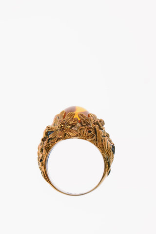 BLACK GOLD RONNY-DEEP Ring with Central Stone