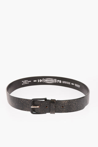 Cracked Leather B-REAL Belt