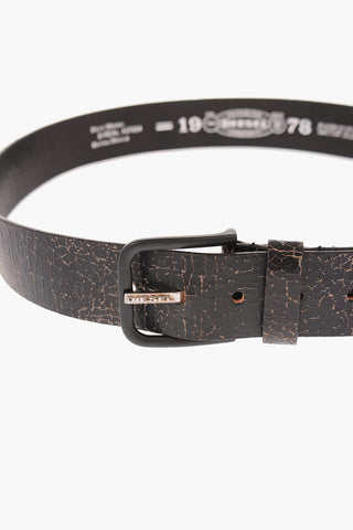 Cracked Leather B-REAL Belt