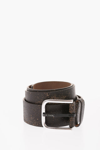 Cracked Leather B-REAL Belt