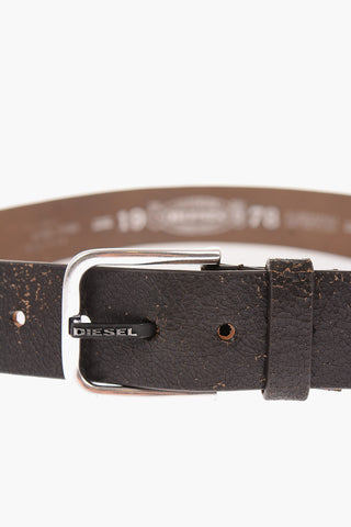 Cracked Leather B-REAL Belt