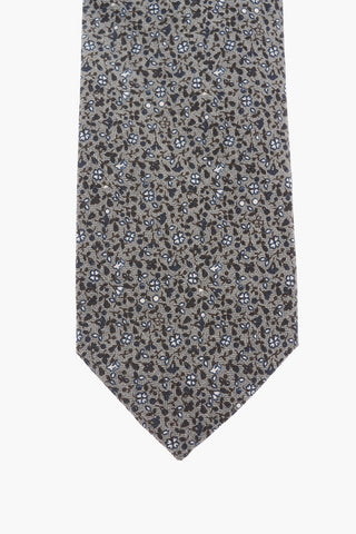 CC COLLECTION Floral Printed Cotton New Standard Tie 