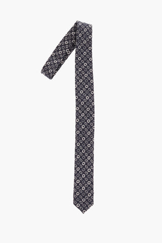 CC COLLECTION Blend Silk Printed Narrow Tie