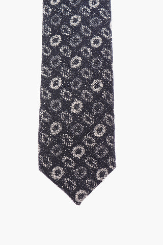 CC COLLECTION Blend Silk Printed Narrow Tie