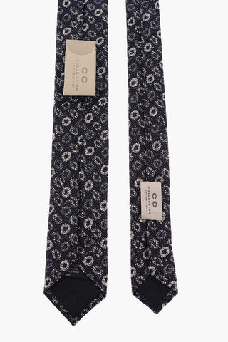 CC COLLECTION Blend Silk Printed Narrow Tie