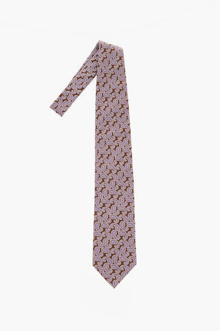 Embroidered Paisley Silk Traditional Tie 