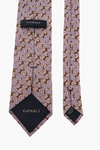 Embroidered Paisley Silk Traditional Tie 