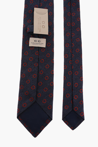 CC COLLECTION Geometrical Embroidered New Standard Tie