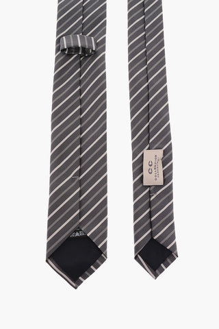 CC COLLECTION Striped Silk New Standard Tie