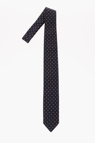 CC COLLECTION Polka Dot Embroidered New Standard Tie