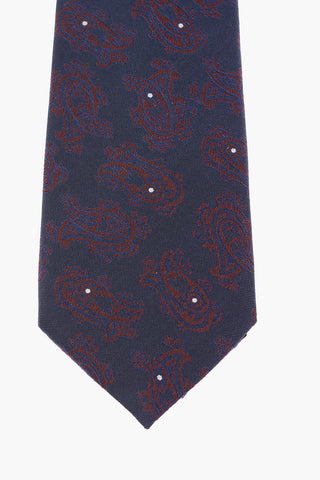 CC COLLECTION Jacquard Silk Paisley Tie 