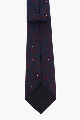 CC COLLECTION Jacquard Silk Paisley Tie 