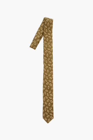 CC COLLECTION Printed Silk Narrow Tie