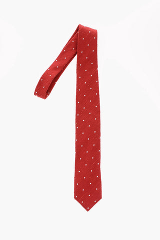 Polka Dot Silk Narrow Tie