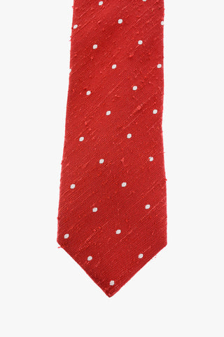 Polka Dot Silk Narrow Tie