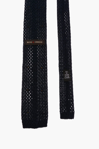 Cravatta Tricot con Pois Ricamati