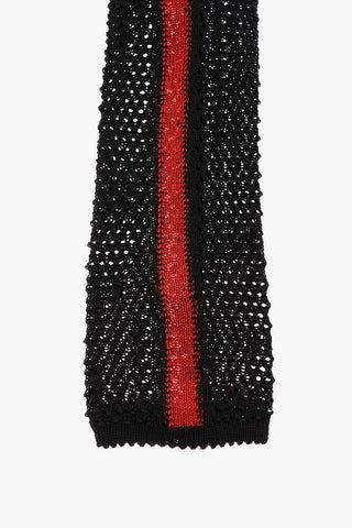 Crochet Silk Narrow Tie