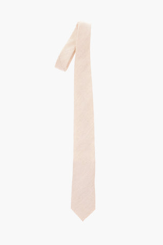 Pin Check Linen Narrow Tie 