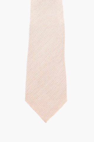 Pin Check Linen Narrow Tie 