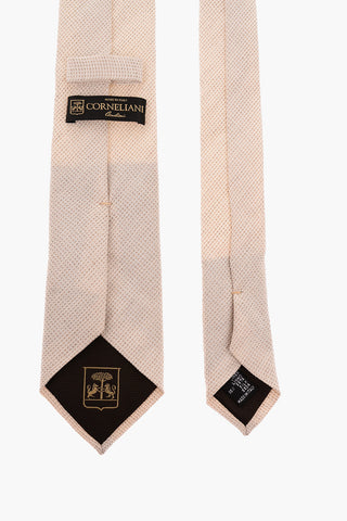 Pin Check Linen Narrow Tie 