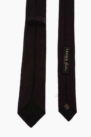 TREND Polka Dot Embroidered Skinny Tie 