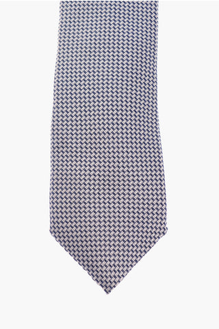 Embroidered Silk Pocket Square Tie 