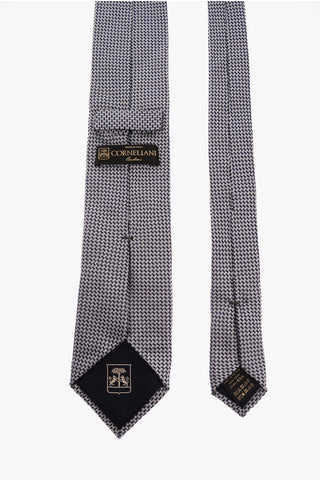 Embroidered Silk Pocket Square Tie 