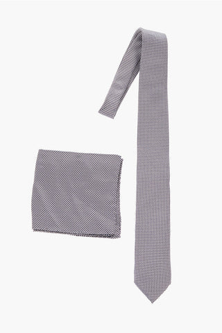 Embroidered Silk Pocket Square Tie 